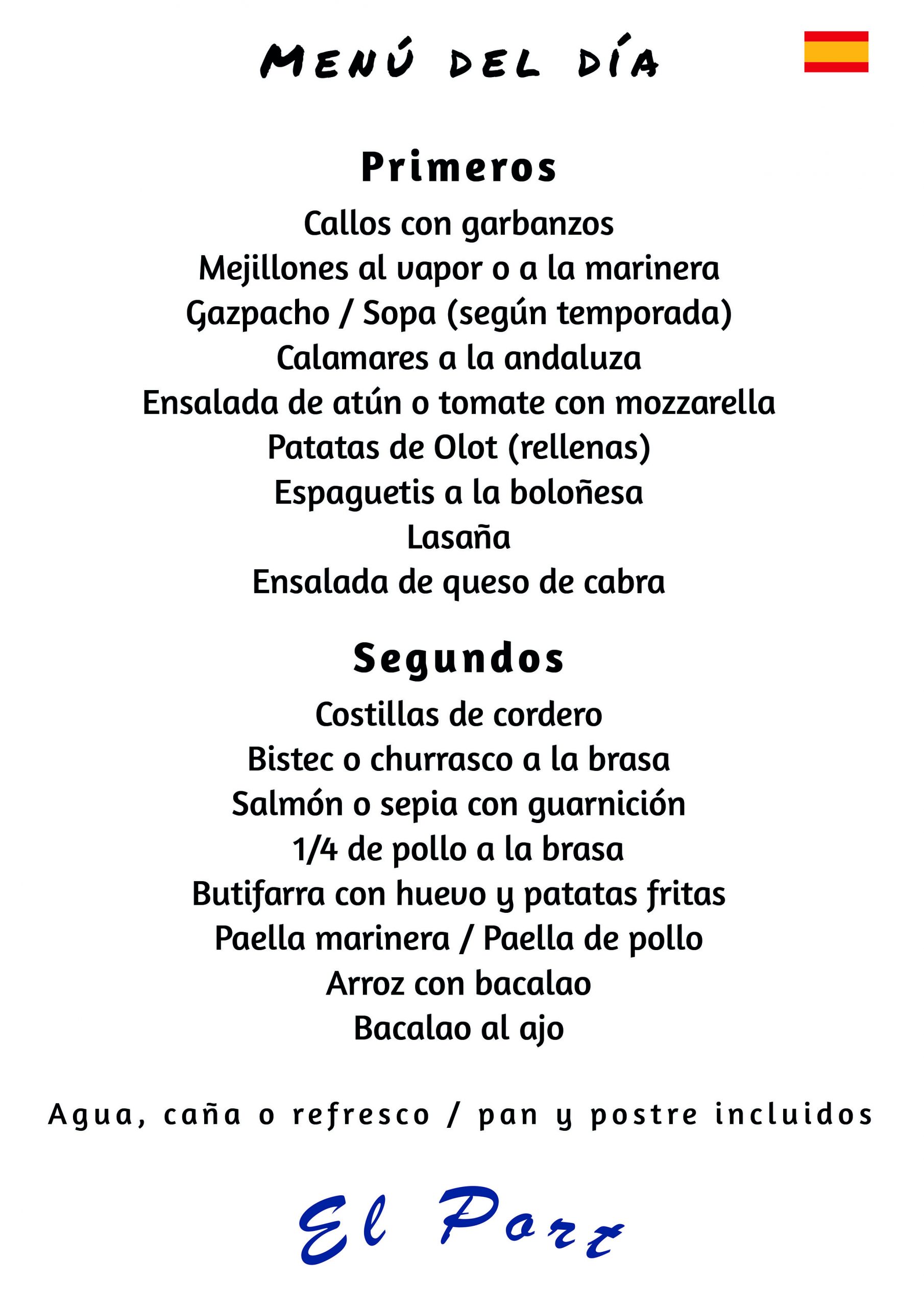 Carta A4 menú - El Port - 2025_0003_español